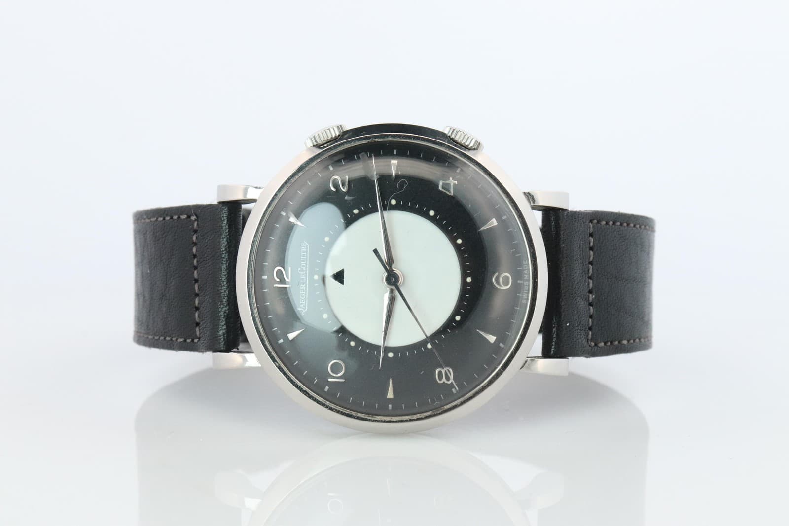 Jaeger Le Coultre Alarm Watch. JLC "Don Draper" Tuxedo Dial Memovox.