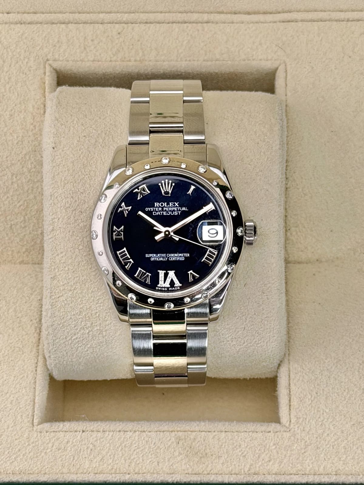 Rolex Datejust Black Dial on Oyster 178344 2013