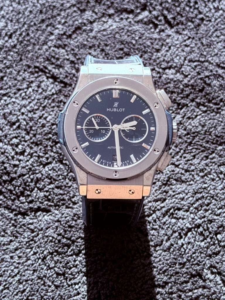 MINT Pre-owned Hublot Classic Fusion Date Chronograph Titanium 45MM Men's Watch
