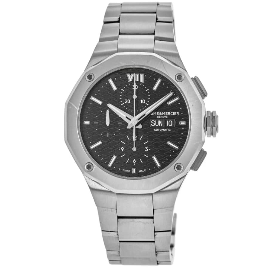 Baume & Mercier Riviera Chronograph Black Dial Steel Men's Watch 10624-PO