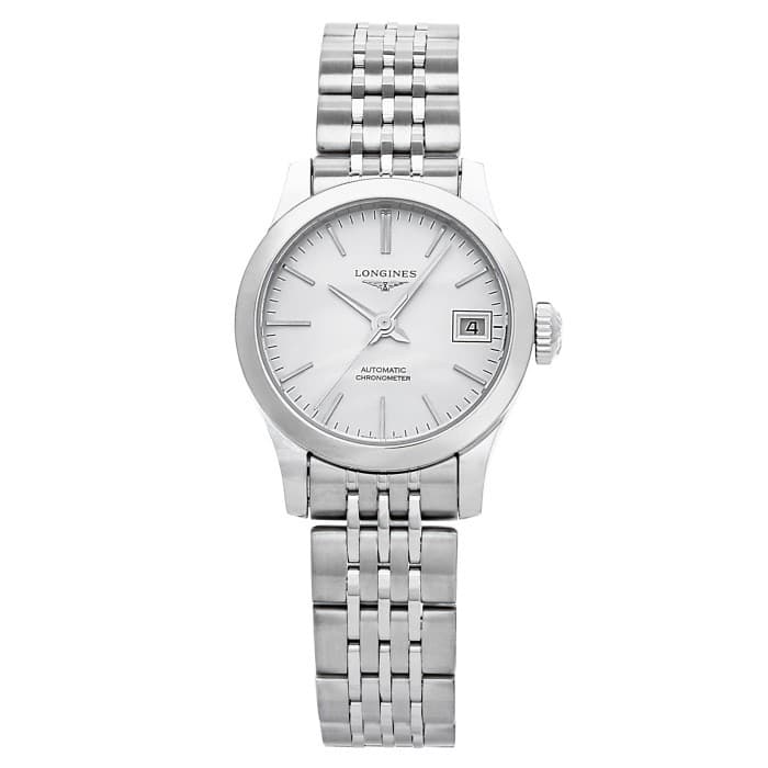Longines Record L2.320.4.72.6 Stainless Steel 26.0mm Silver Dial #YKW989