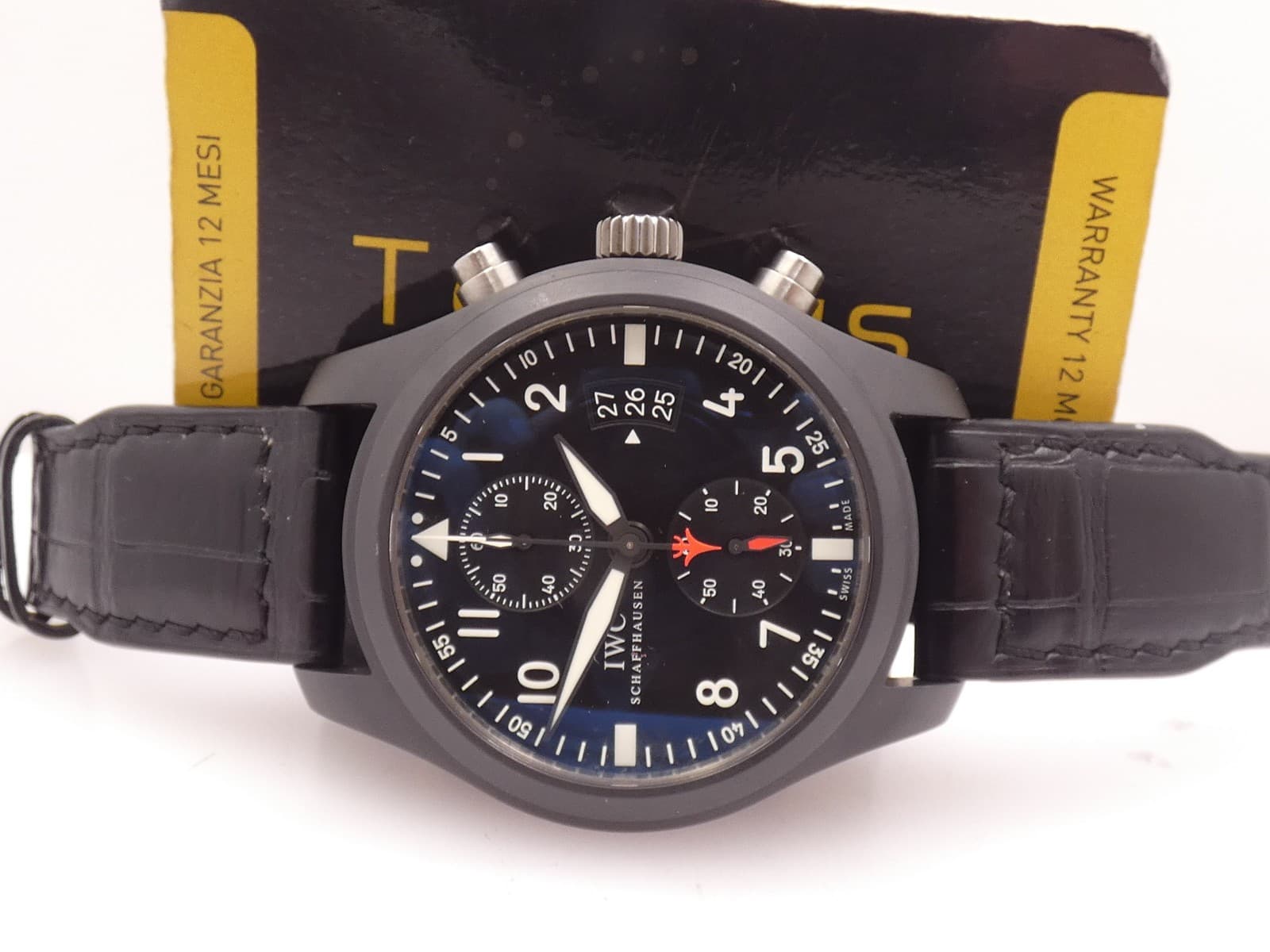 IWC TOP GUN FLYBACK IW3880 CHRONOGRAPH + PAPERS 2017 CERAMIC AUTOMATIC WATCH