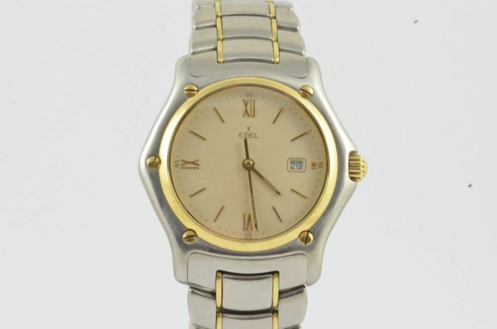 Ebel 1911 Men's Watch Steel/Gold 1 15/32in Top Condition 6 Orig. Steel Strap