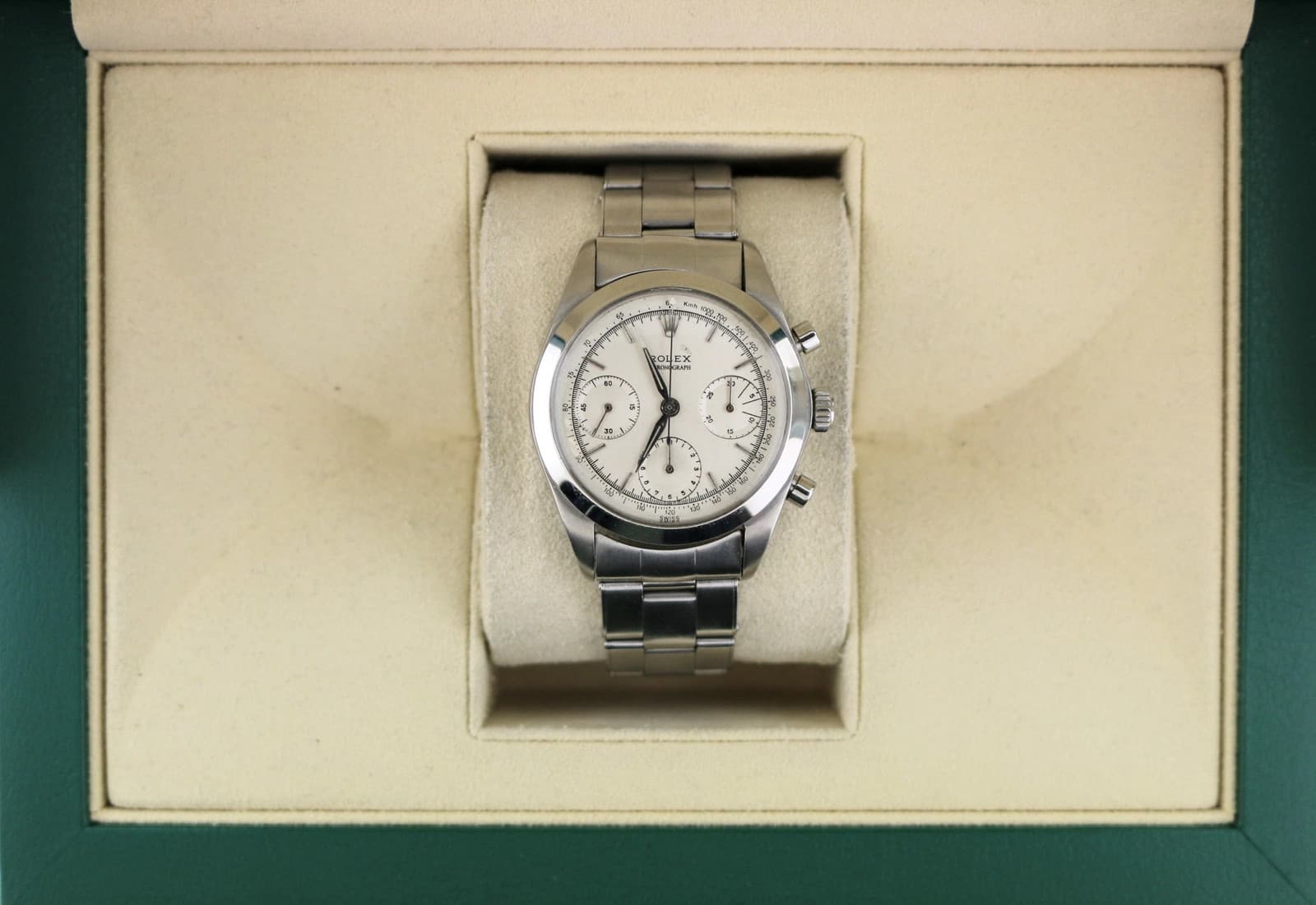 1958 Rolex PreDaytona 6234 Silver Dial SS Rivet Brevete No Papers 36mm