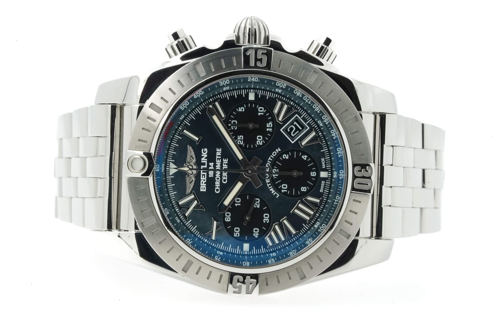 Breitling Chronomat AB01153A1B1A1 AB0115 MOP Mother Of Pearl Dial JSP Roman L...