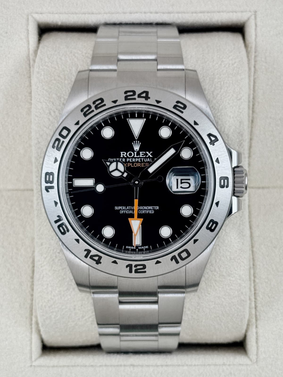 2012 Rolex Explorer II 42mm 216570 Stainless Steel Black Dial