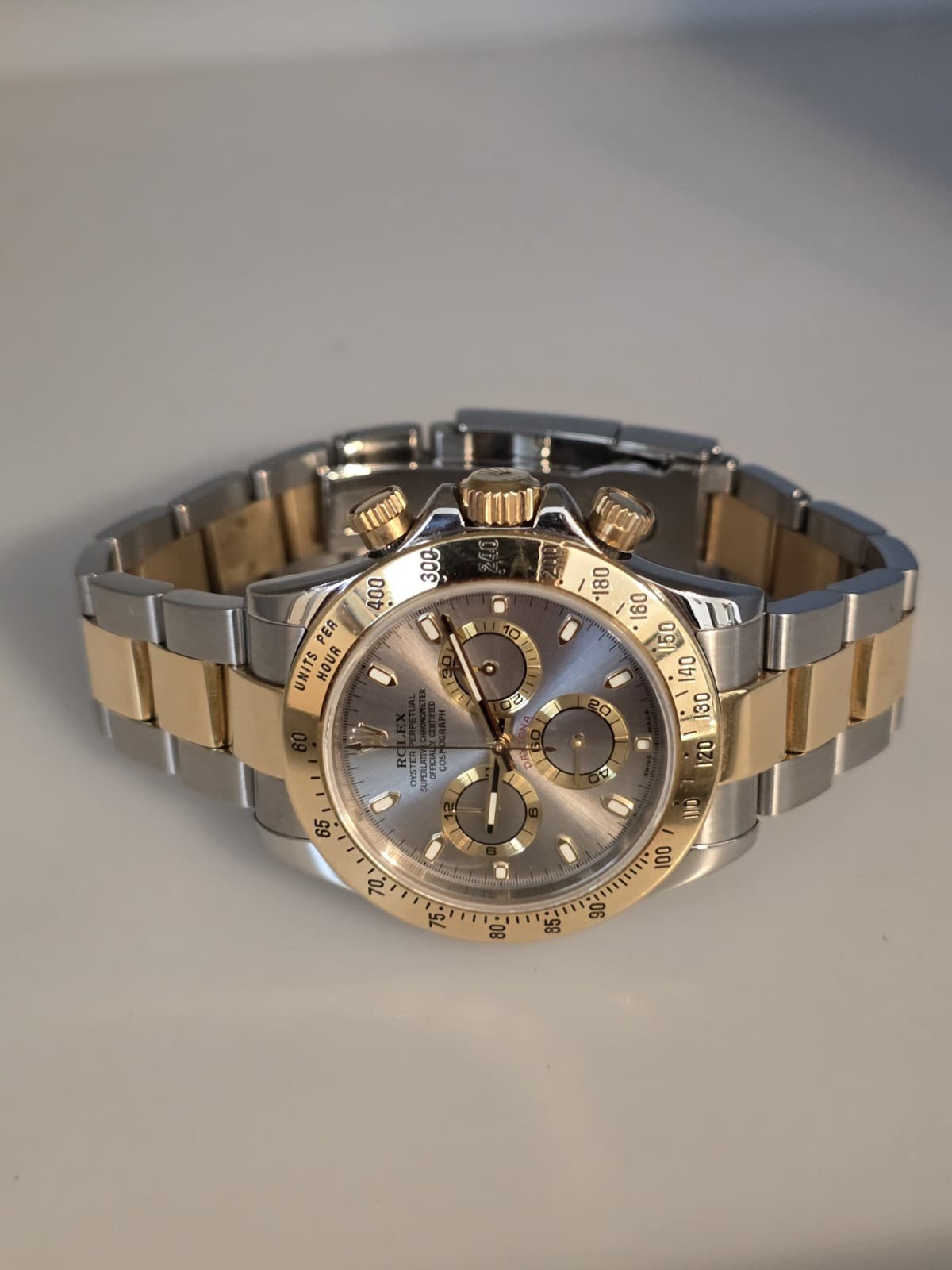 Rolex Daytona Cosmograph 116513 18K/SS 40MM Gray Dial "D" 2005 Chronograph.B/P