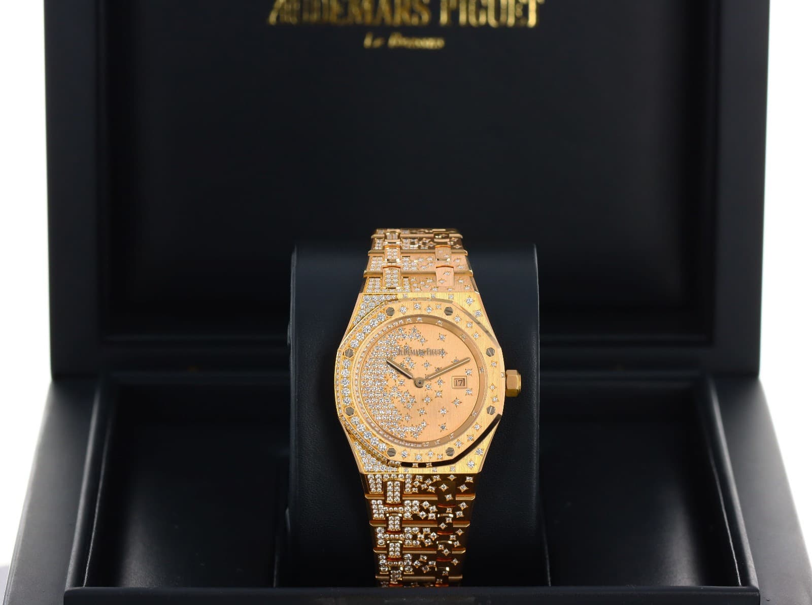 AP Royal Oak 'Cascade' Diamond Ladies 33mm 18kt Pink Gold, 67654OR.ZZ.1264OR.01