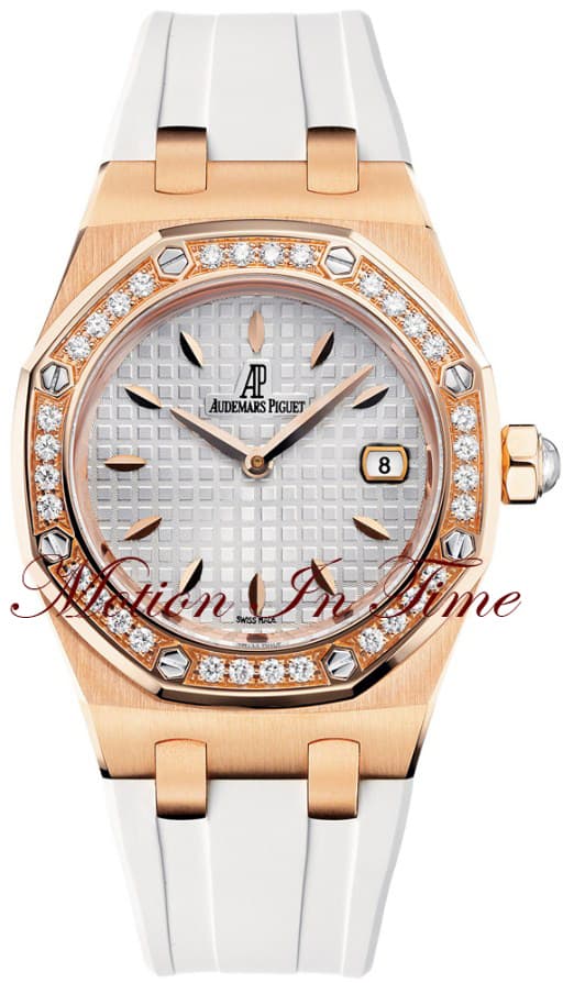 Audemars Piguet Royal Oak Ladies' Diamond Rose Gold White 67621OR.ZZ.D010CA.01