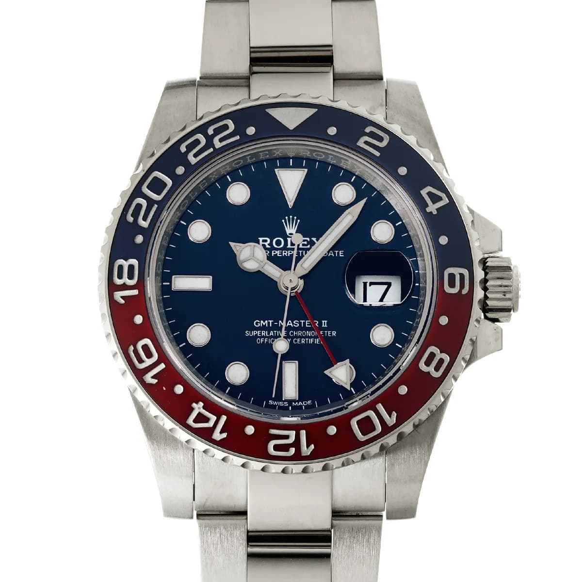 Rolex GMT-Master II 116719BLRO 40mm White Gold Blue Wristwatch #WW10302