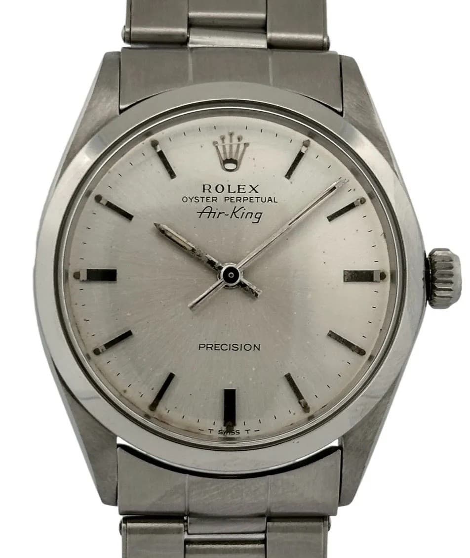 ROLEX Air-King Ref.5500 Silver Dial Automatic Men's Watch  Overhauled / Polished