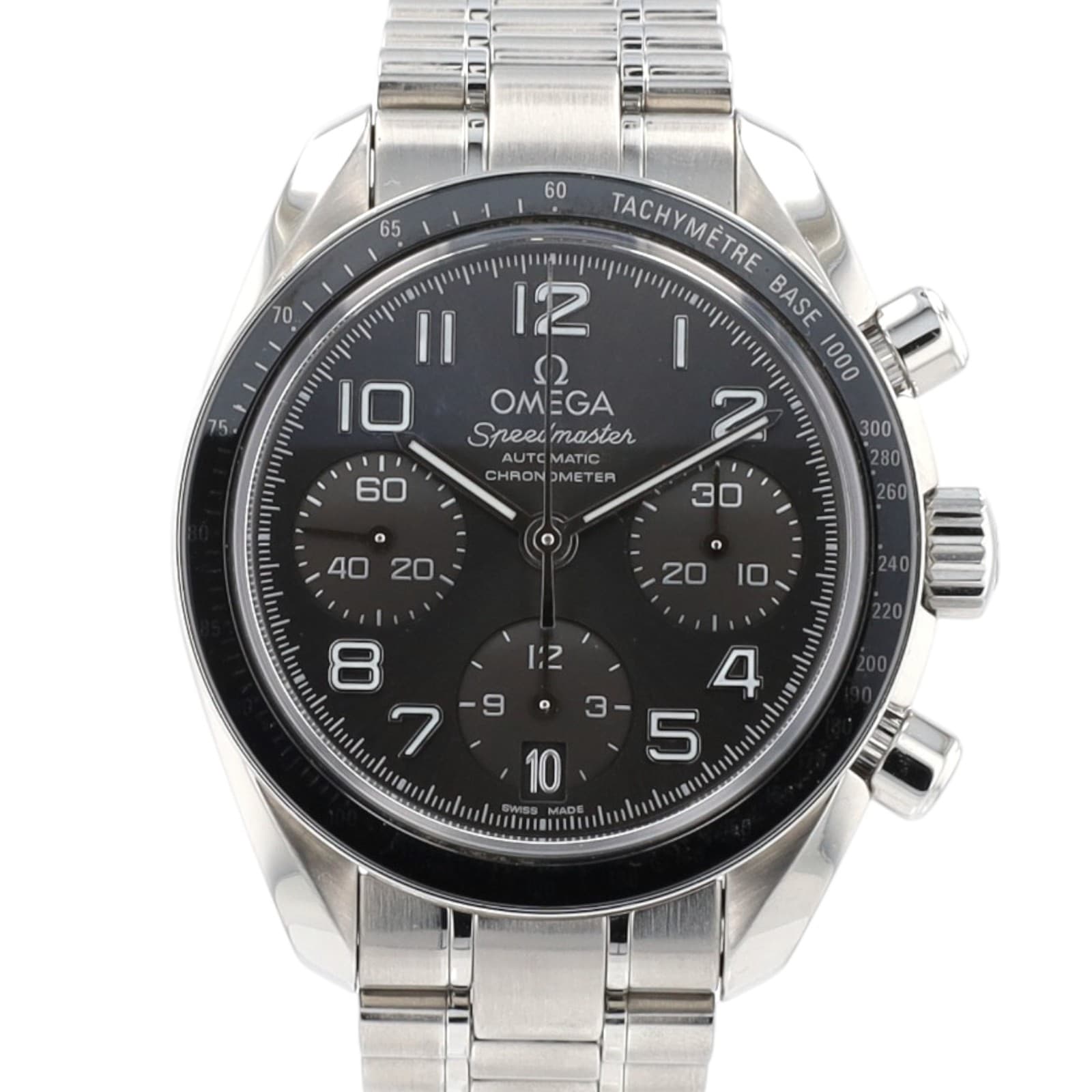 Omega Speedmaster 324.30.38.40.06.001 38mm Gray Chrono Steel Auto w/ Cert 2015