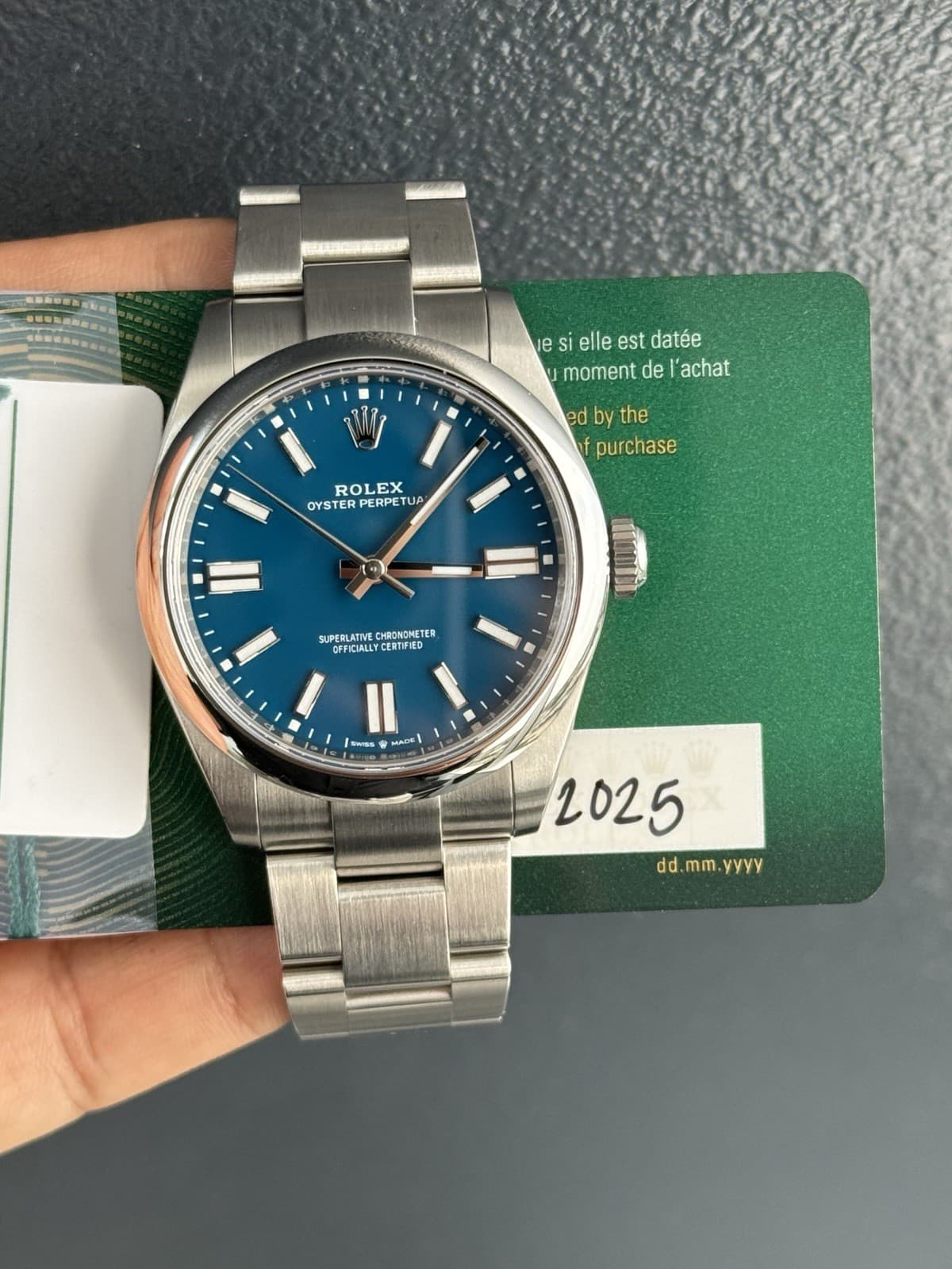 2025 Rolex Oyster Perpetual 41mm 134300 Blue Dial w/ Box & Papers