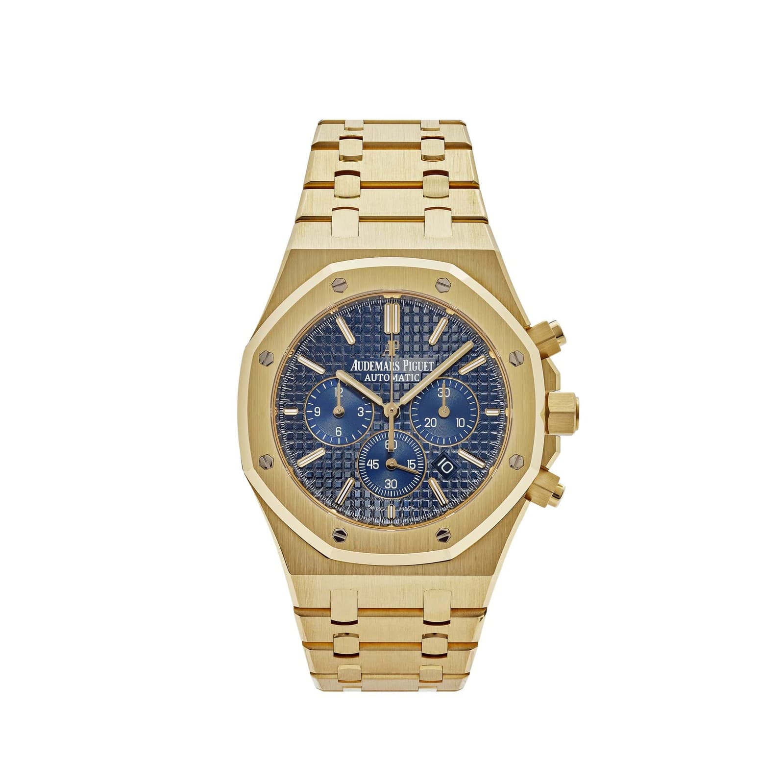 Audemars Piguet Royal Oak 26320BA.OO.1220BA.02 Chronograph Yellow Gold Blue Dial