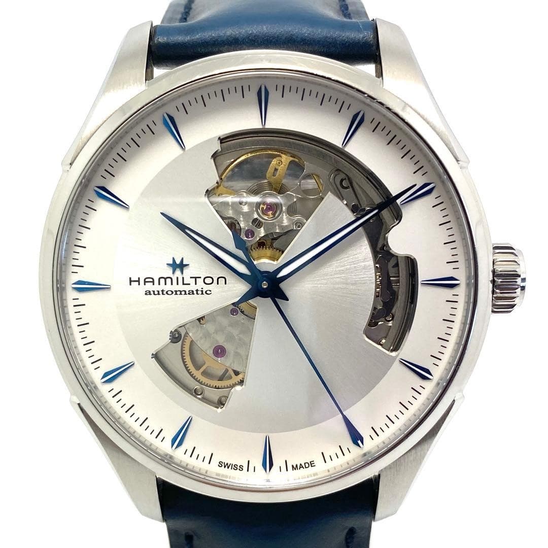 Hamilton Jazzmaster Open Heart Automatic Watch H32675650 40mm Silver Dial