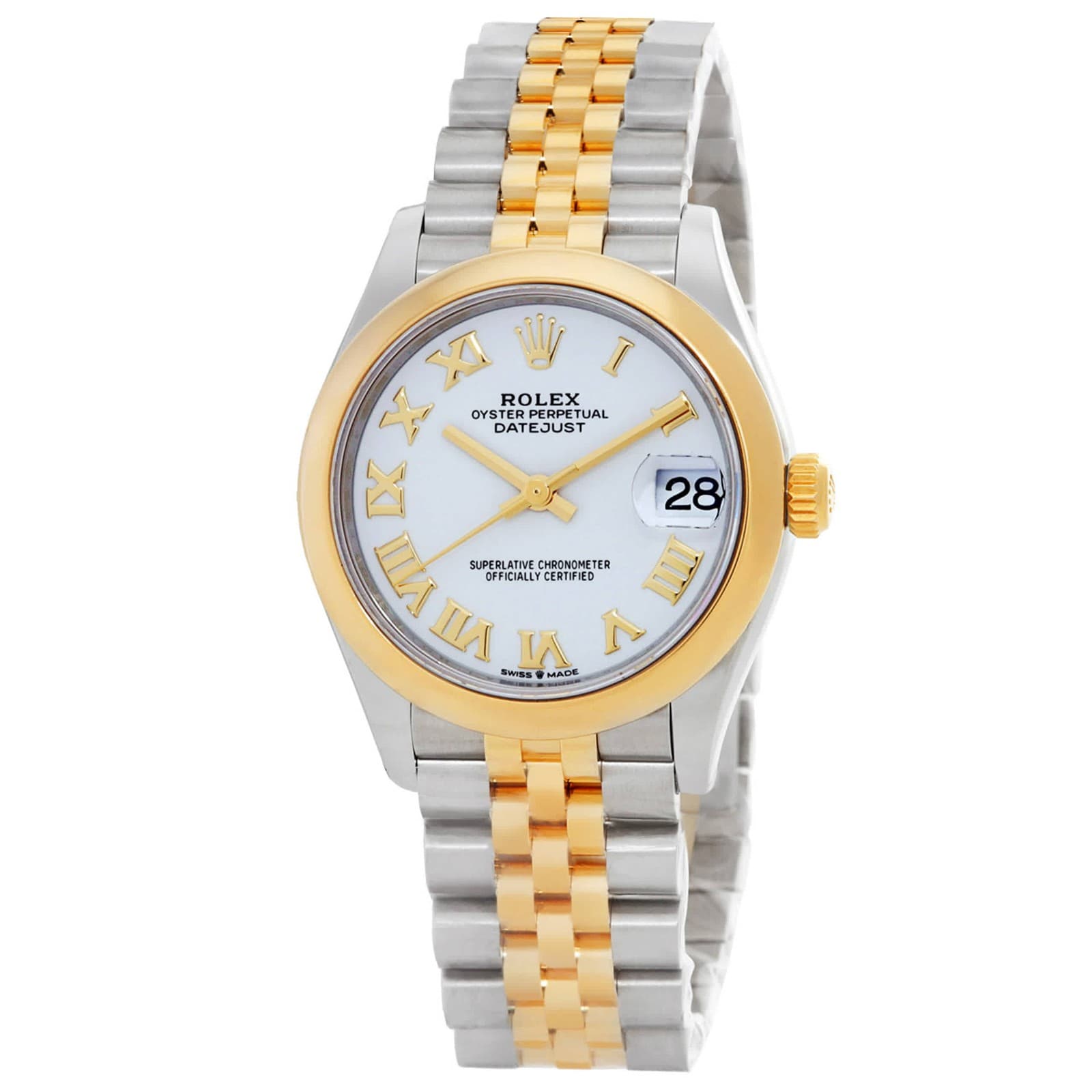 Rolex Datejust 31 White Dial Automatic Ladies Steel and 18kt Yellow Gold Jubilee