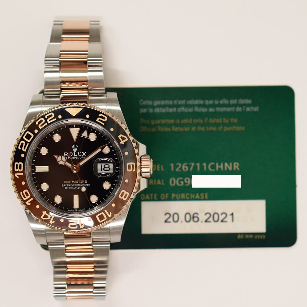2021 Rolex GMT-Master II, 126711CHNR, 40mm, Black Dial, Oyster Bracelet, Box ...