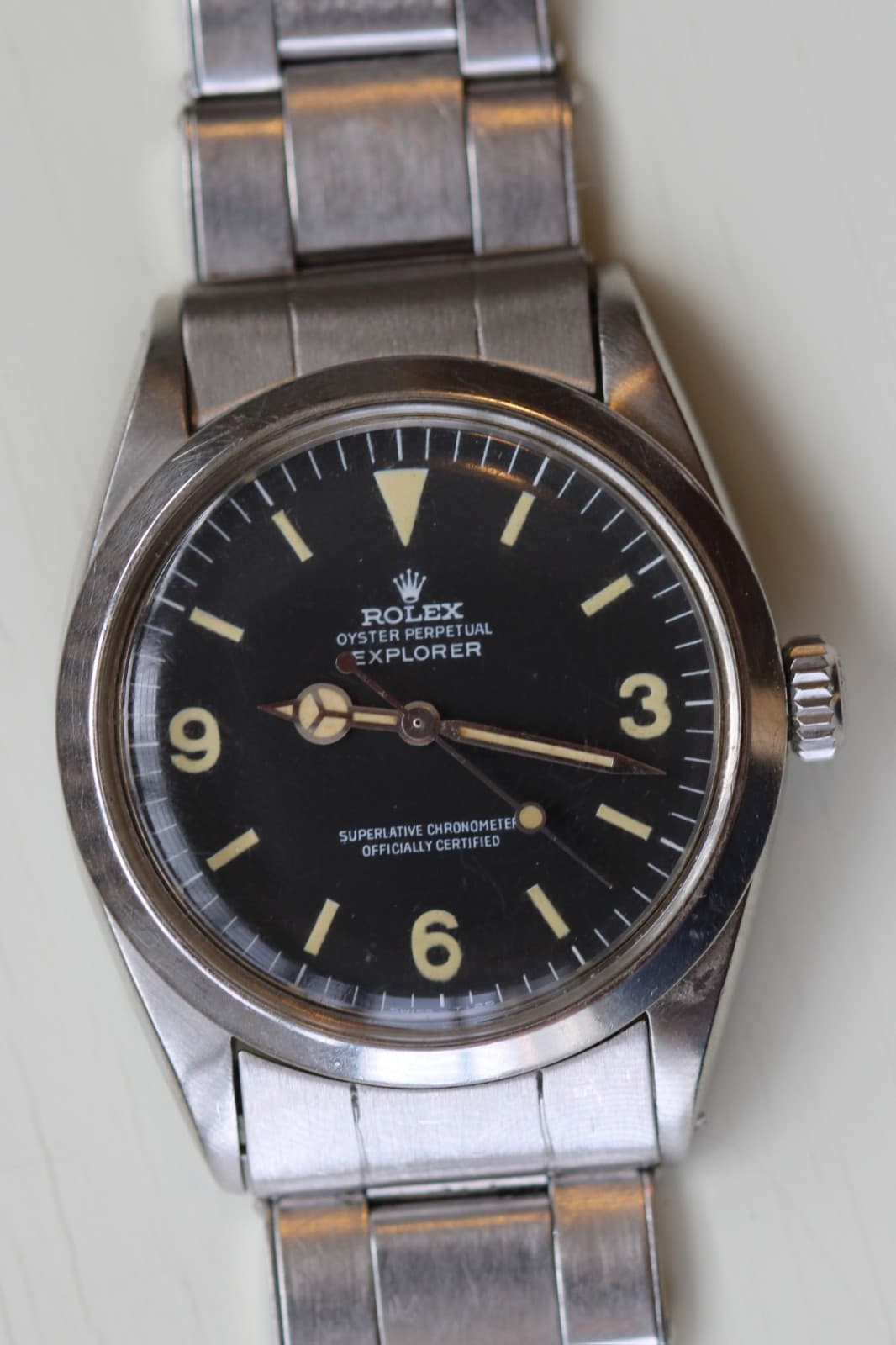 Vintage Rolex Explorer 1016 Frogfoot 1967 W Stretch Rivet Bracelet Watch