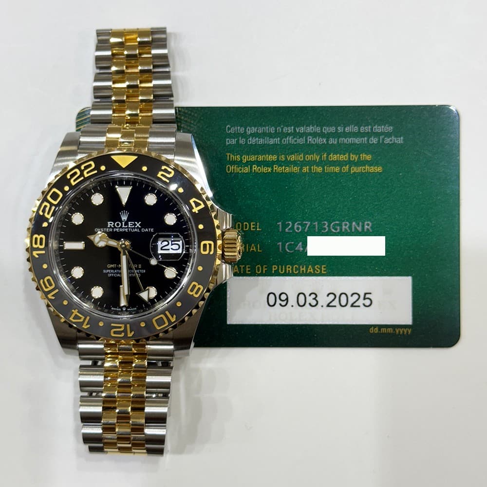 2025 Rolex GMT-Master II, 126713GRNR, 40mm, Black Dial, Jubilee Bracelet, Box...