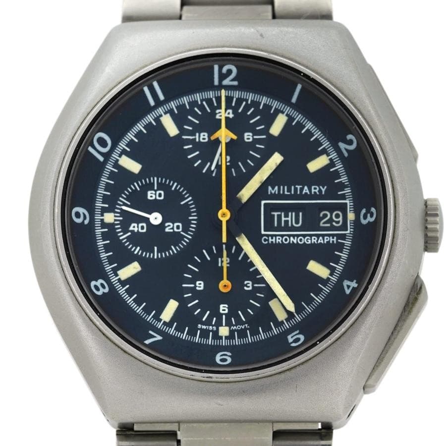 Tutima Military 798-02 Stainless Steel 43mm Black Dial Automatic #BPW196