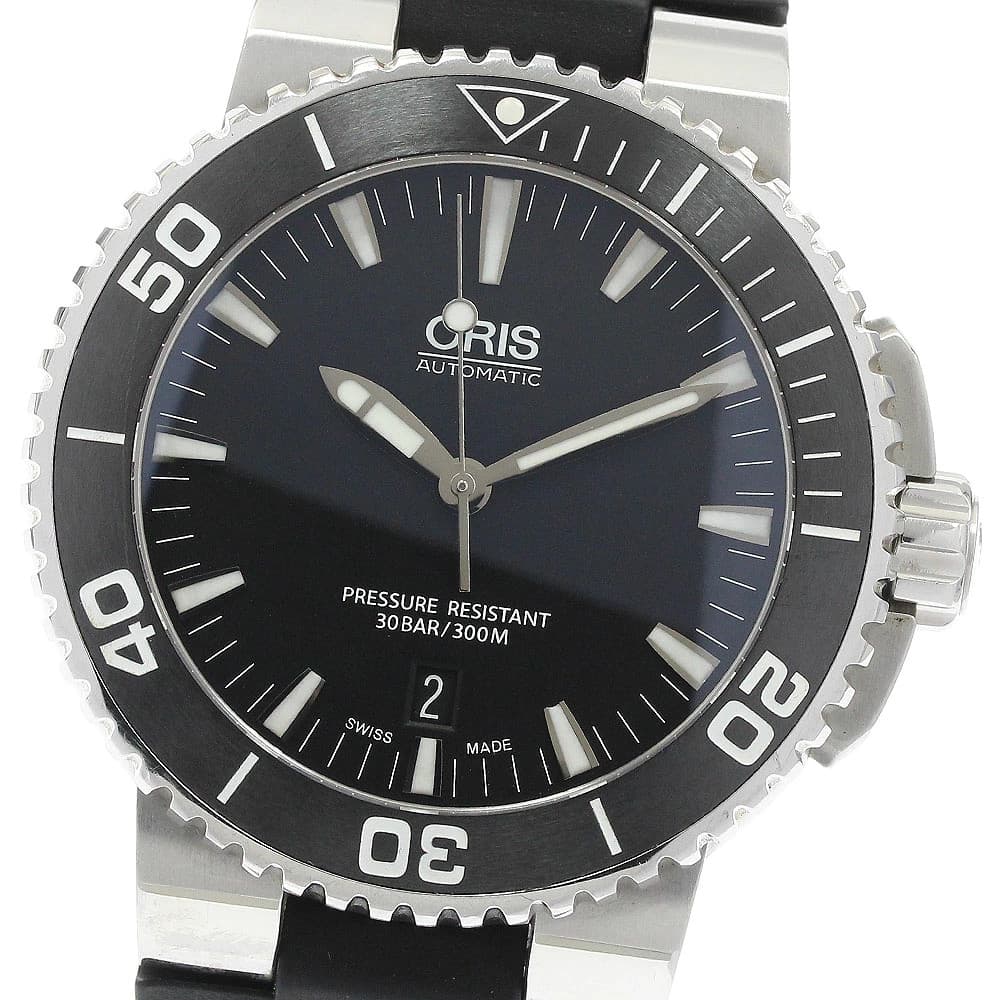 ORIS Aquis Date Automatic Men's Watch 01 733 7653 4154-07 4 26 34EB Used