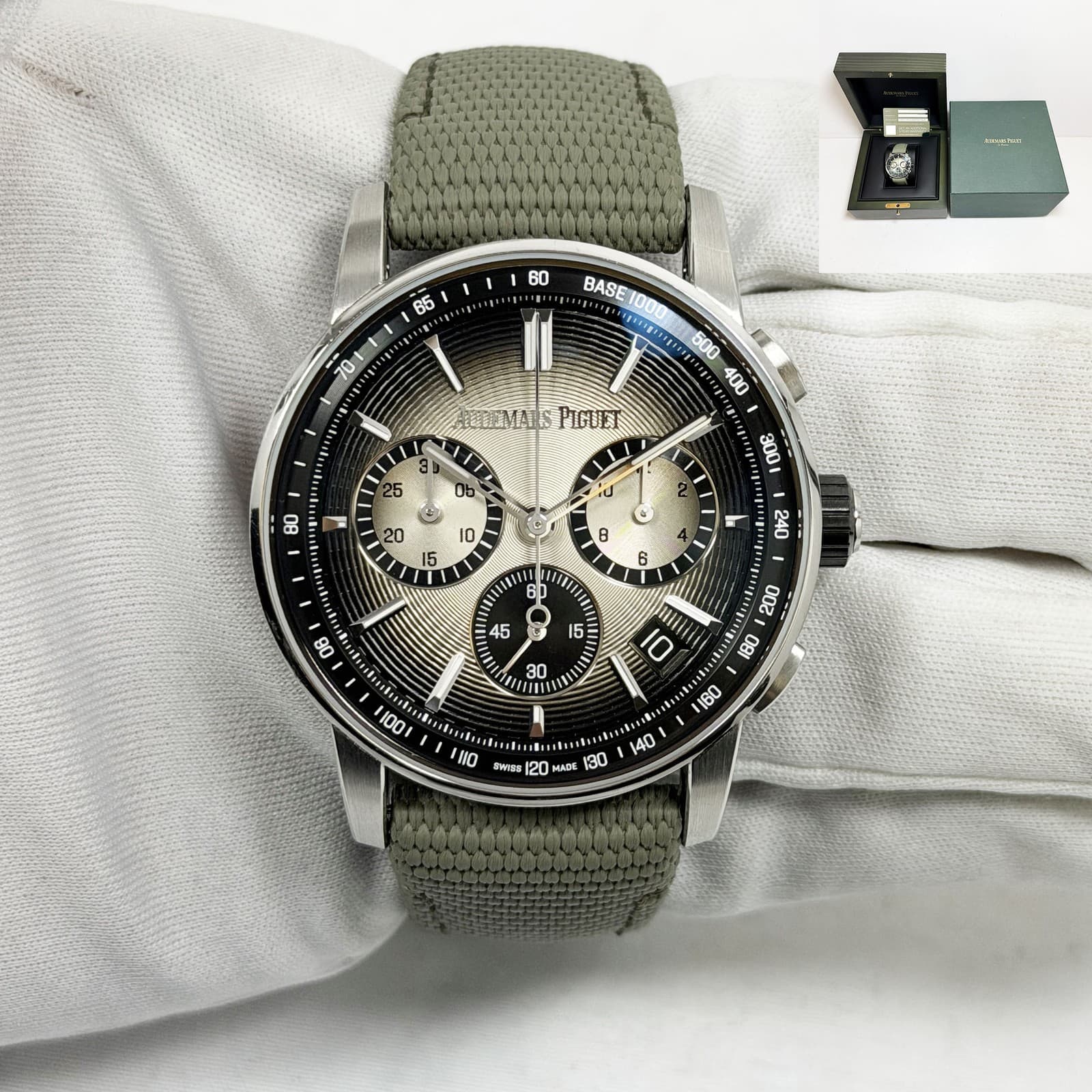 Audemars Piguet Code 11.59 26393QT 41MM Smoked Beige Dial Steel Box Paper