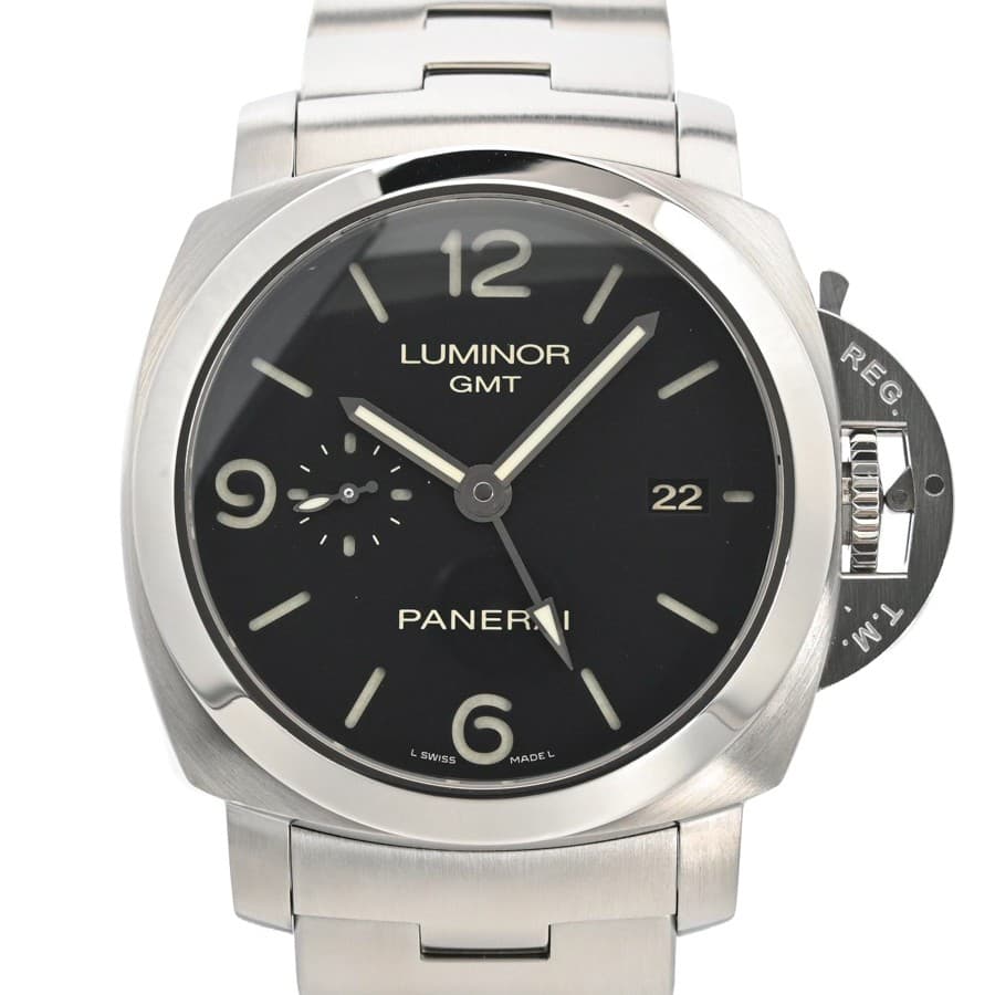 PANERAI Luminor 1950 3 Days GMT PAM00329 Watches / black Mechanical Automati...