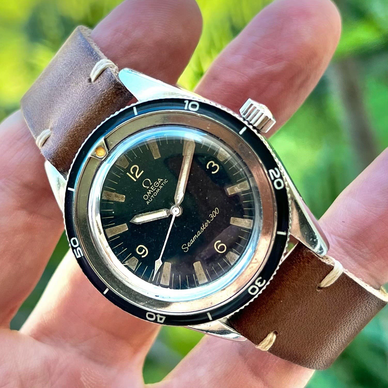 Vintage 1966 Omega SeaMaster 300, Aldo Thin Bezel, 165.014, Cal 552, Baton Hands