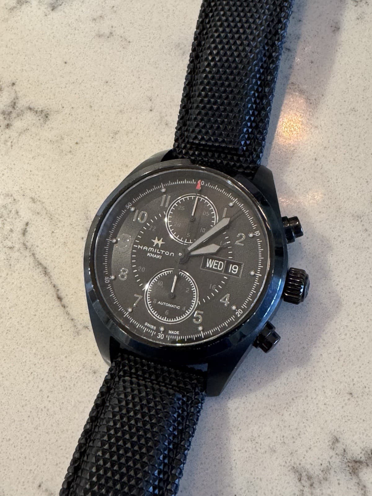 Hamilton Khaki Field Chronograph Automatic H71626735 Jack Ryan Watch Black