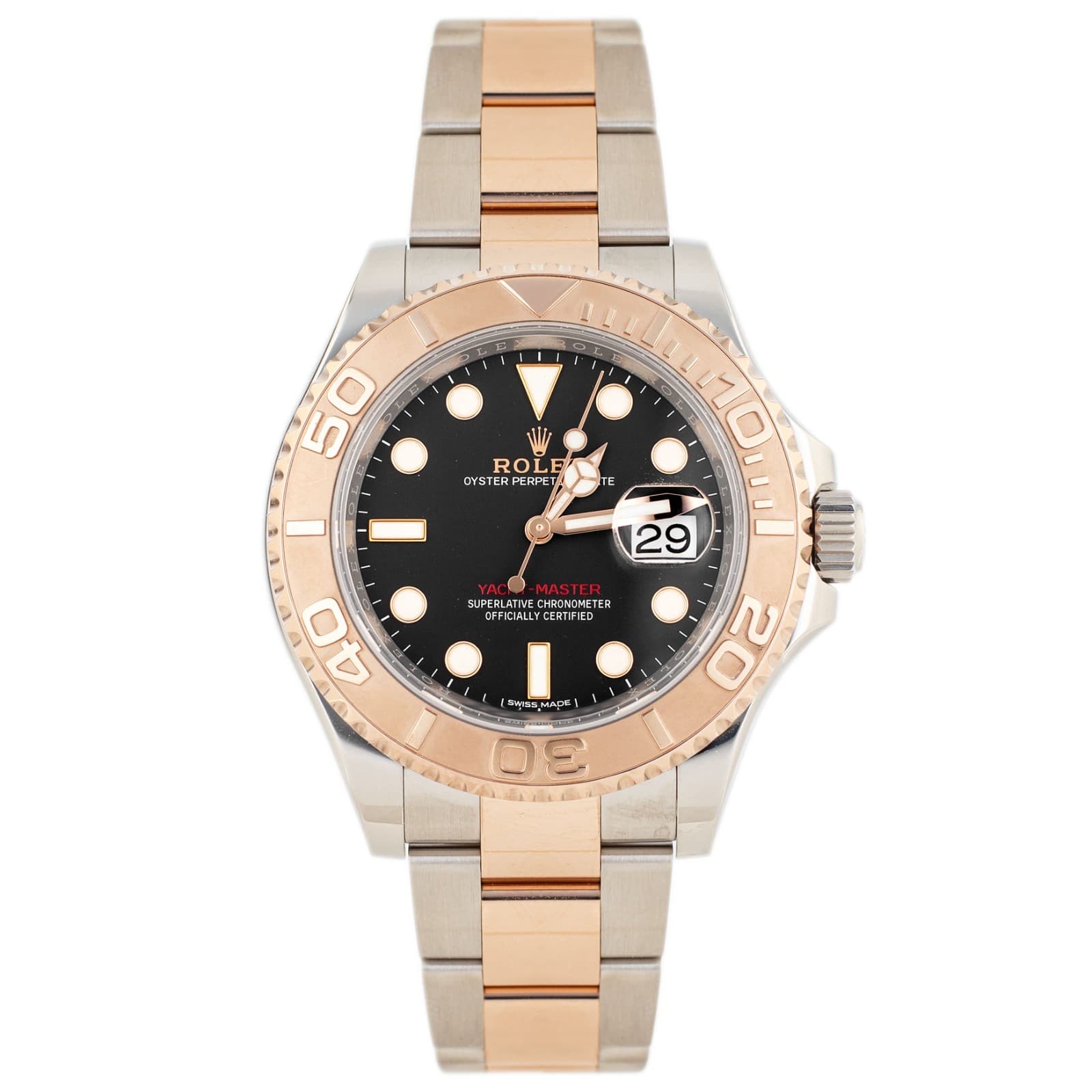Rolex Yacht-Master 40 Stainless Steel Rose Gold Black Dial 40mm 116621 Full set