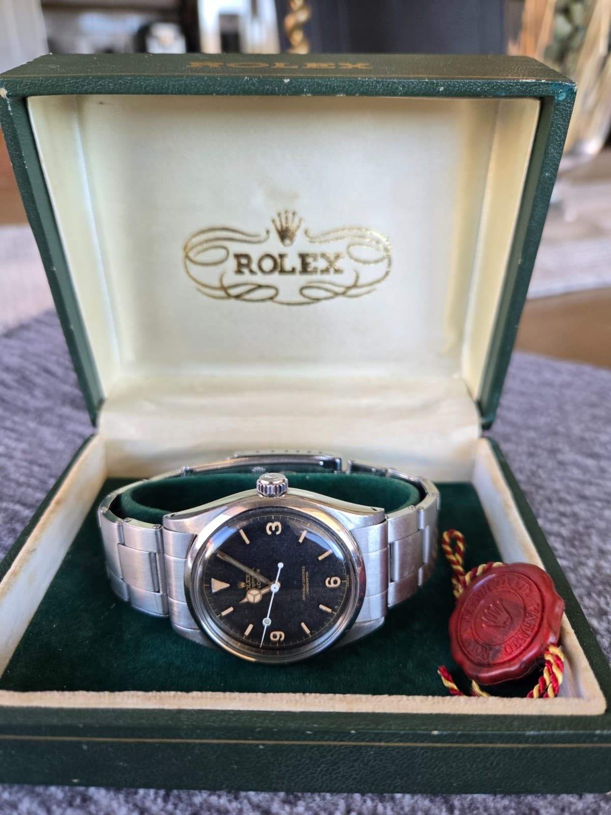 Vintage 1958 Gilt Rolex Explorer 6610 w/ Big Logo 7206 Oyster Bracelet