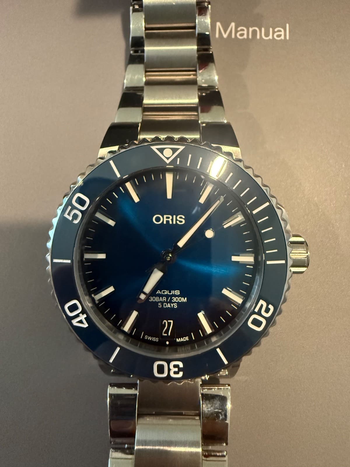 Oris Aquis Blue Men's Watch - 5  Day