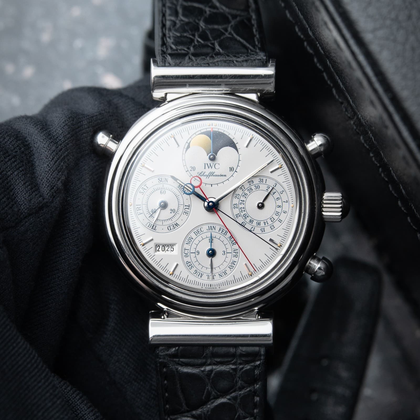 IWC Da Vinci Perpetual Rattrapante RARE Double Chronograph Platinum LTD Watch