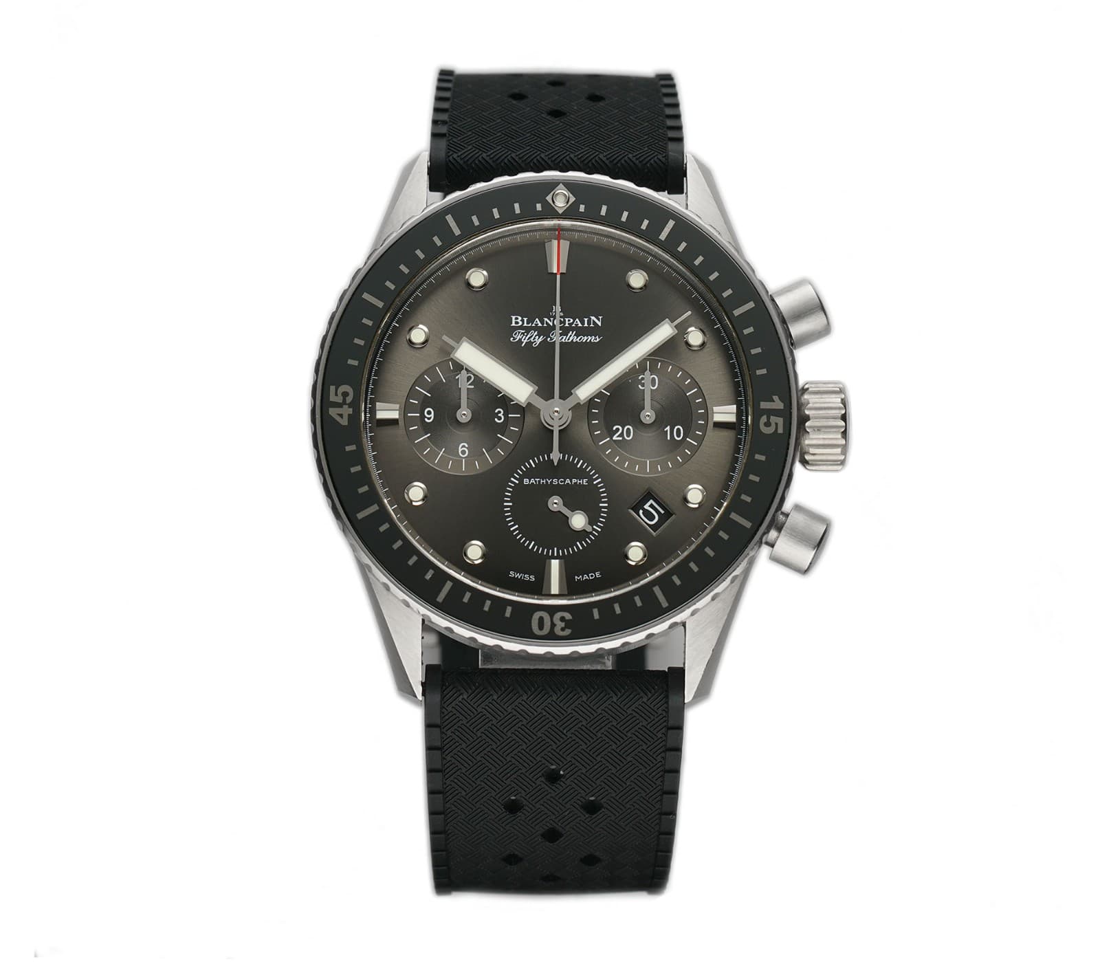 Blancpain Fifty Fathoms 43mm Bathyscaphe Flyback Meteor Grey Dial 5200 1110 B52A