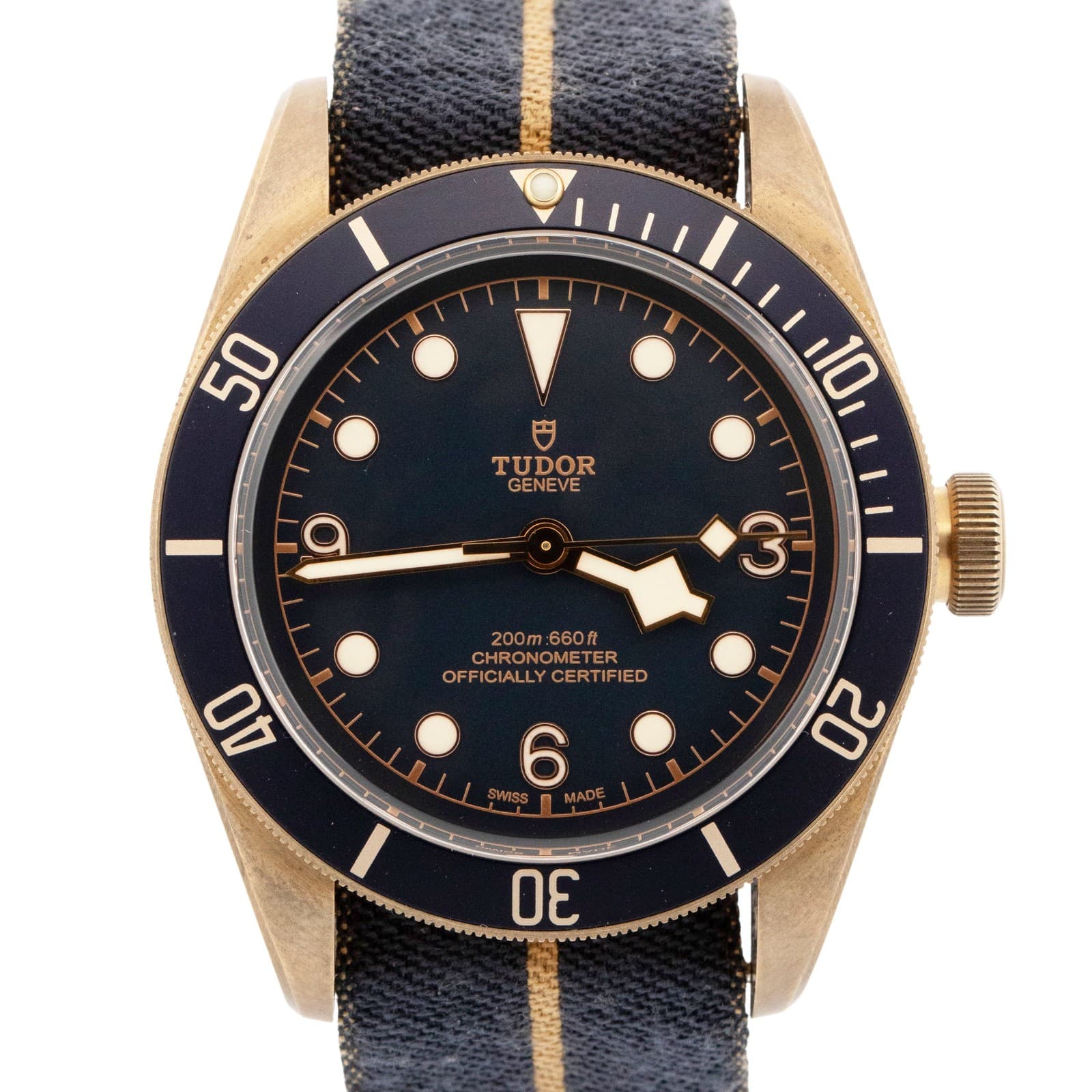 Tudor Black Bay Heritage Bronze 79250 BB Blue Automatic 3-6-9 43mm Watch