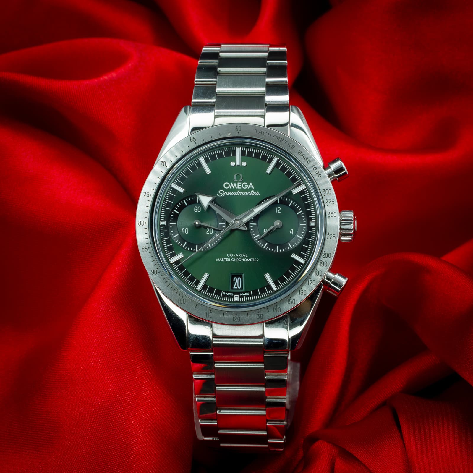 Omega Speedmaster '57 Chronograph Green Steel 332.10.41.51.10.001 Complete