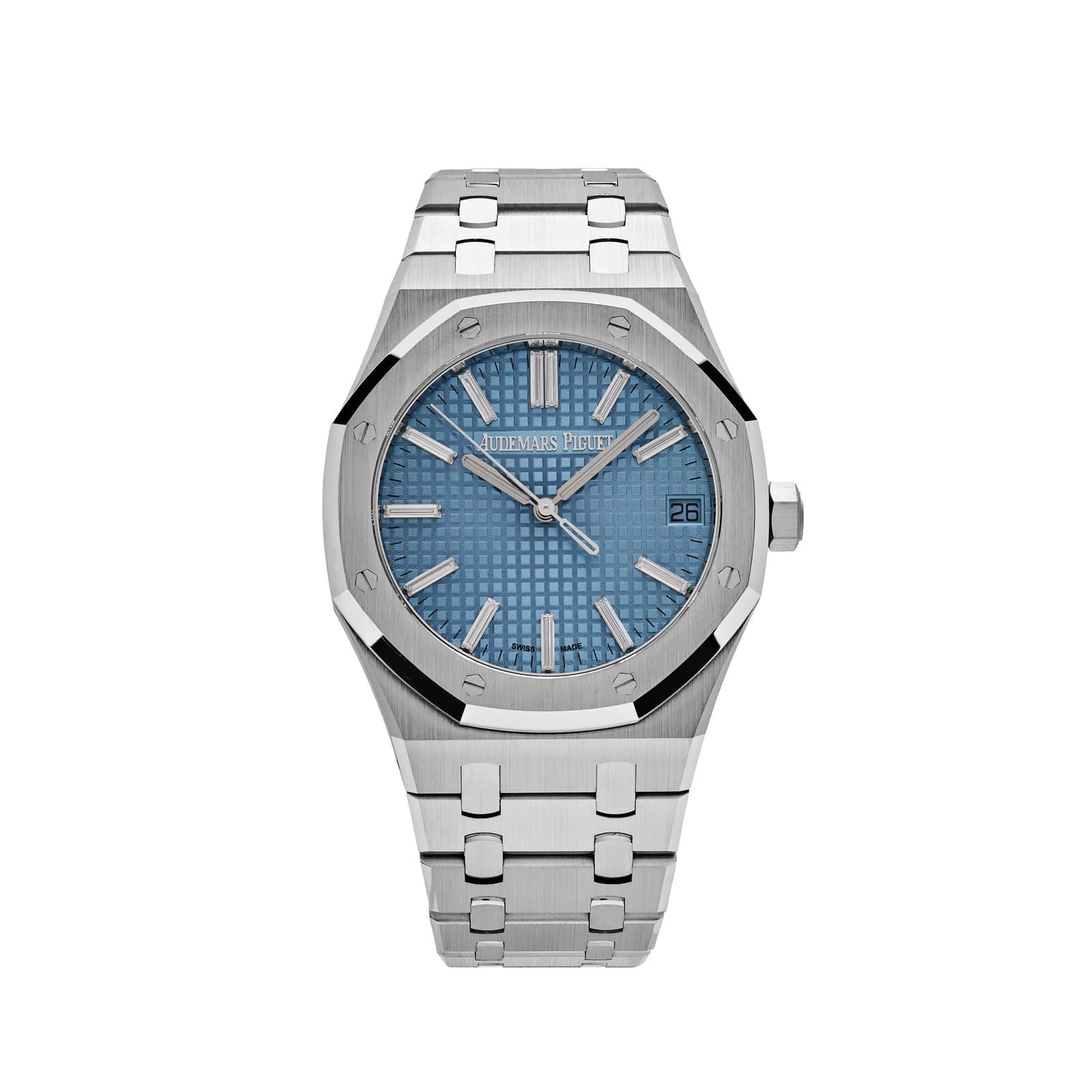 Audemars Piguet Royal Oak 15510BC.OO.1320BC.01 White Gold Blue Baguette Dial