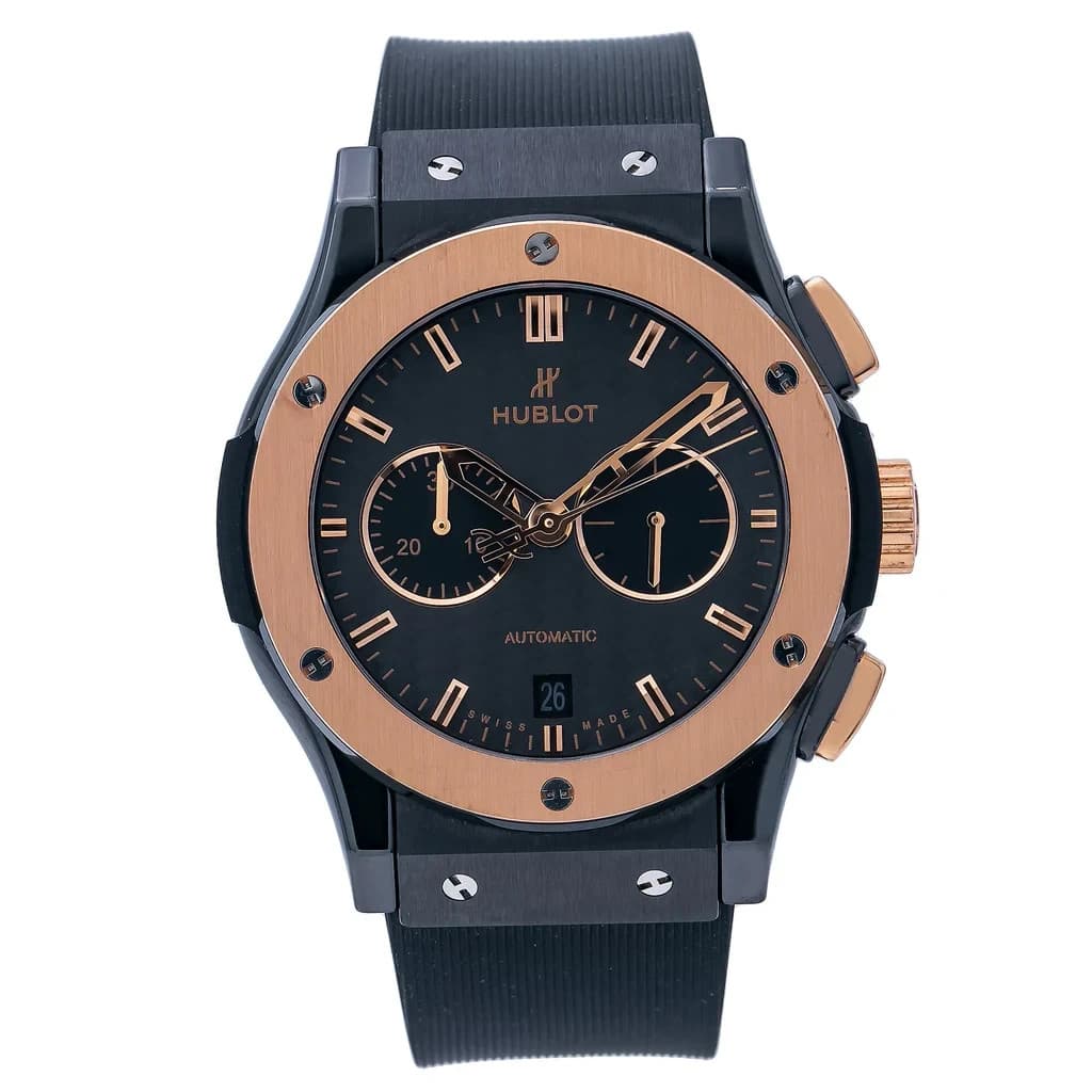 Hublot Classic Fusion Chronograph 45MM Rose Gold Black Dial - 521.CO.1781.RX