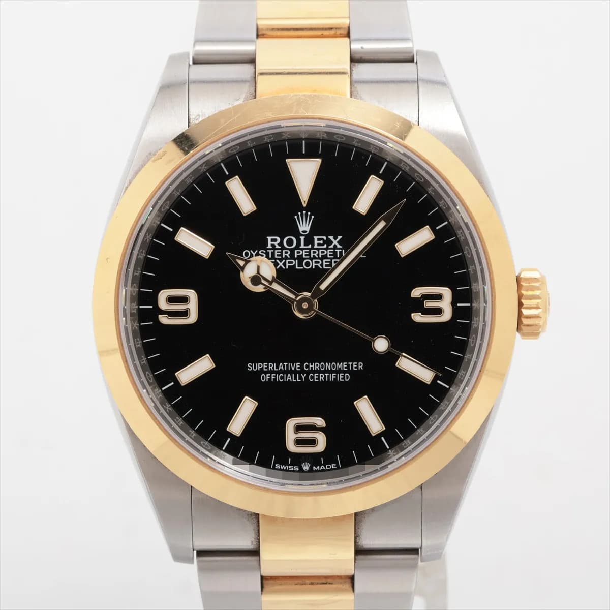 Rolex EXPLORER 36 124273 SS×YG SS×YG AT black dial 3 Extra Links