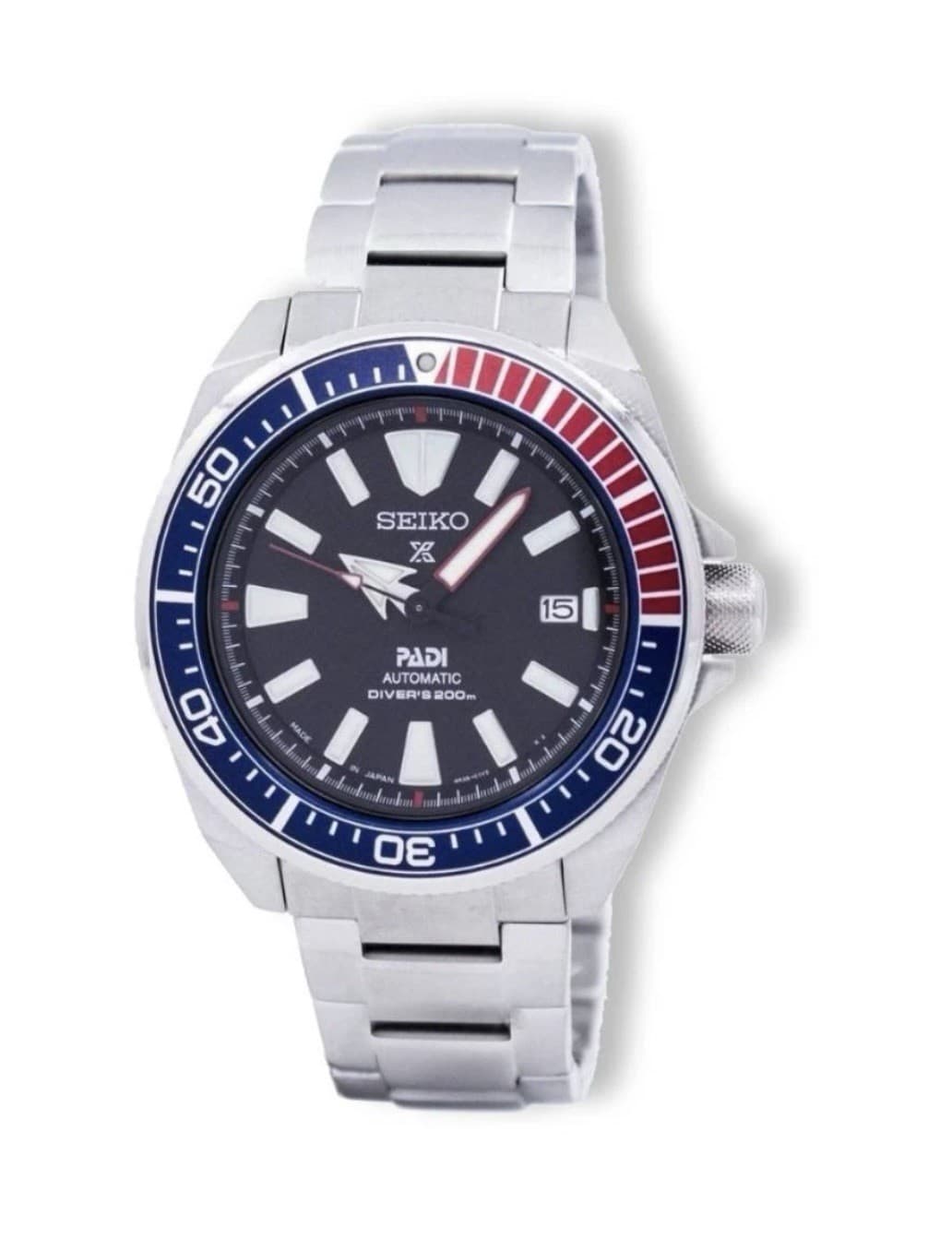 SEIKO ProspeX PADI SRPB99K1 Samurai Automatic Diver's Watch Steel Date Pepsi NOS