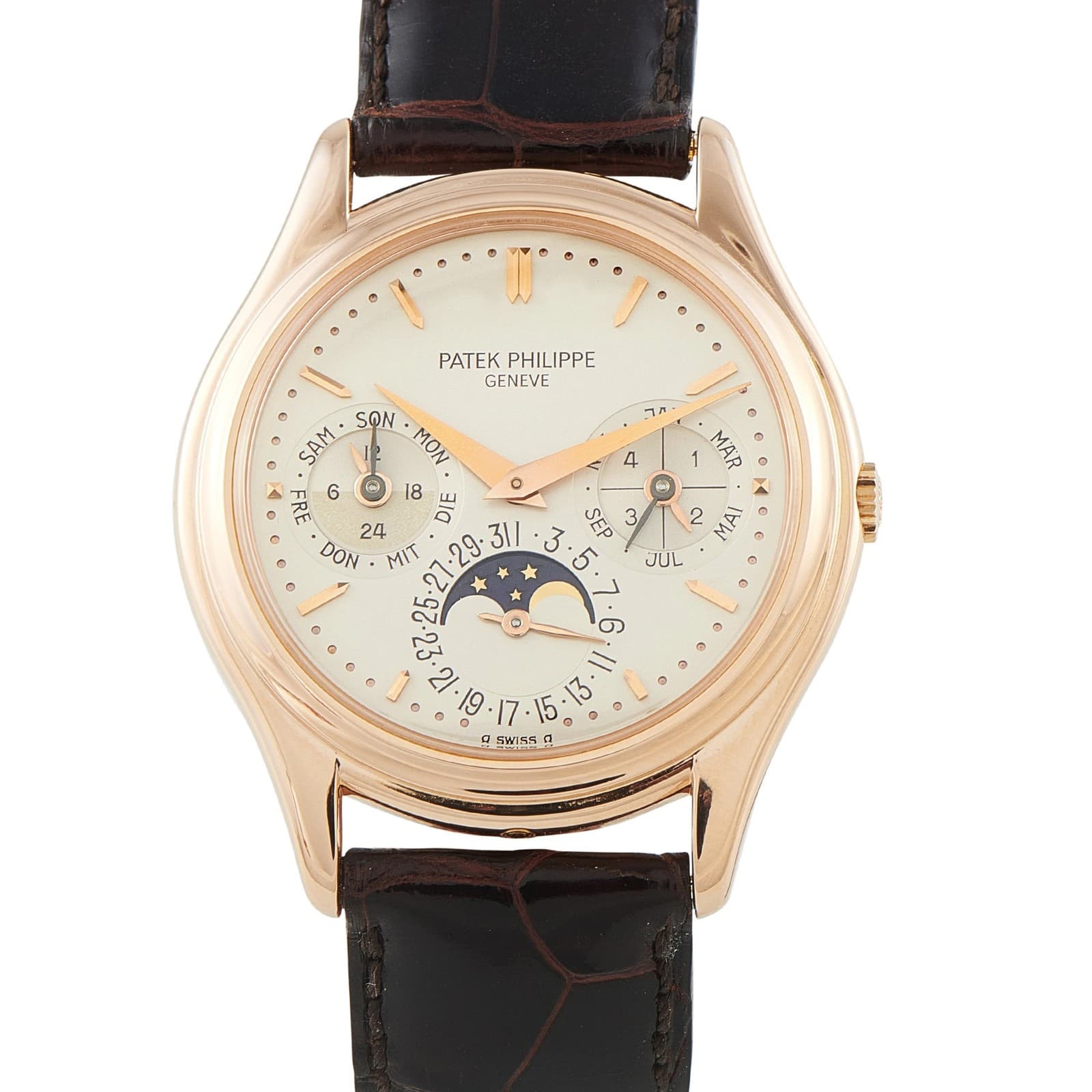 Patek Philippe Grand Complications Perpetual Calendar 18K Rose Gold Watch 3940