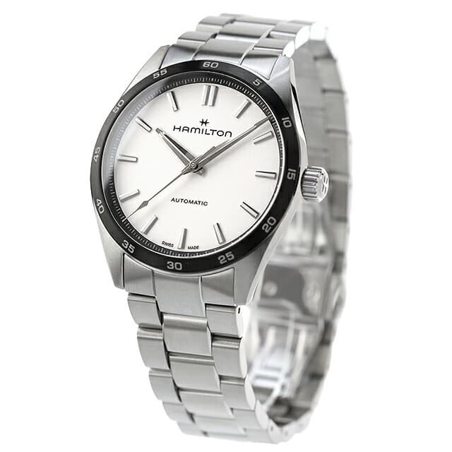 Unused HAMILTON JAZZMASTER H36205110 White Automatic Stainless Men Watch in Box