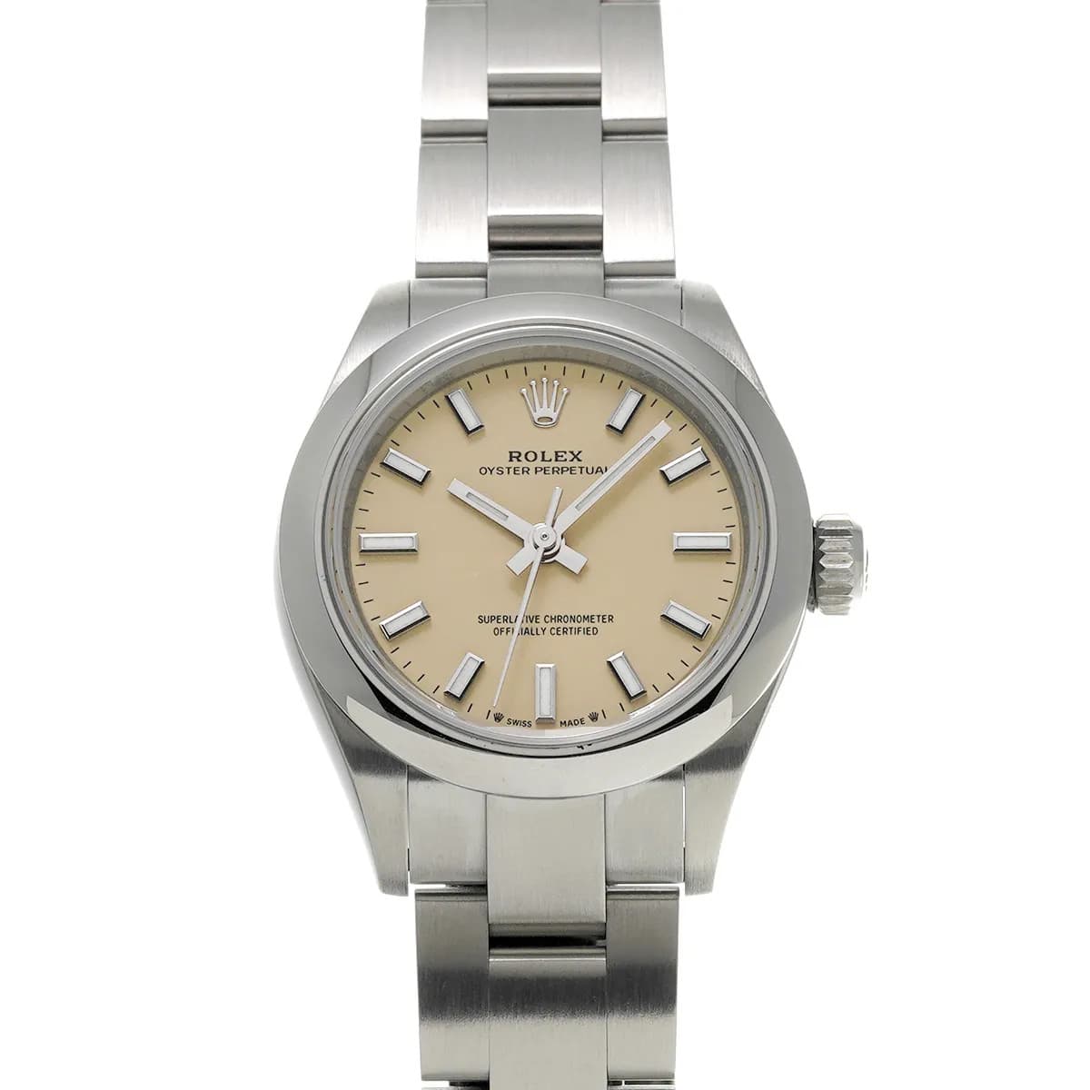 Rolex Oyster Perpetual 28 276200 28mm Stainless Steel Beige Wristwatch #WW10969