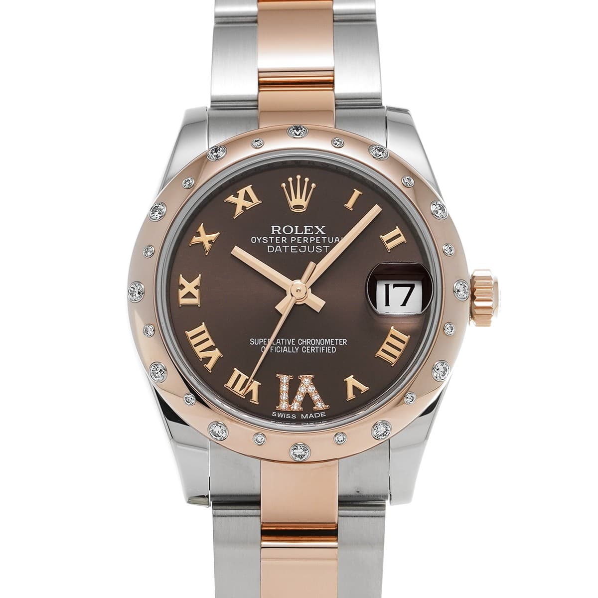 ROLEX Datejust 31 178341 Chocolate brown/diamond WATCH 749875