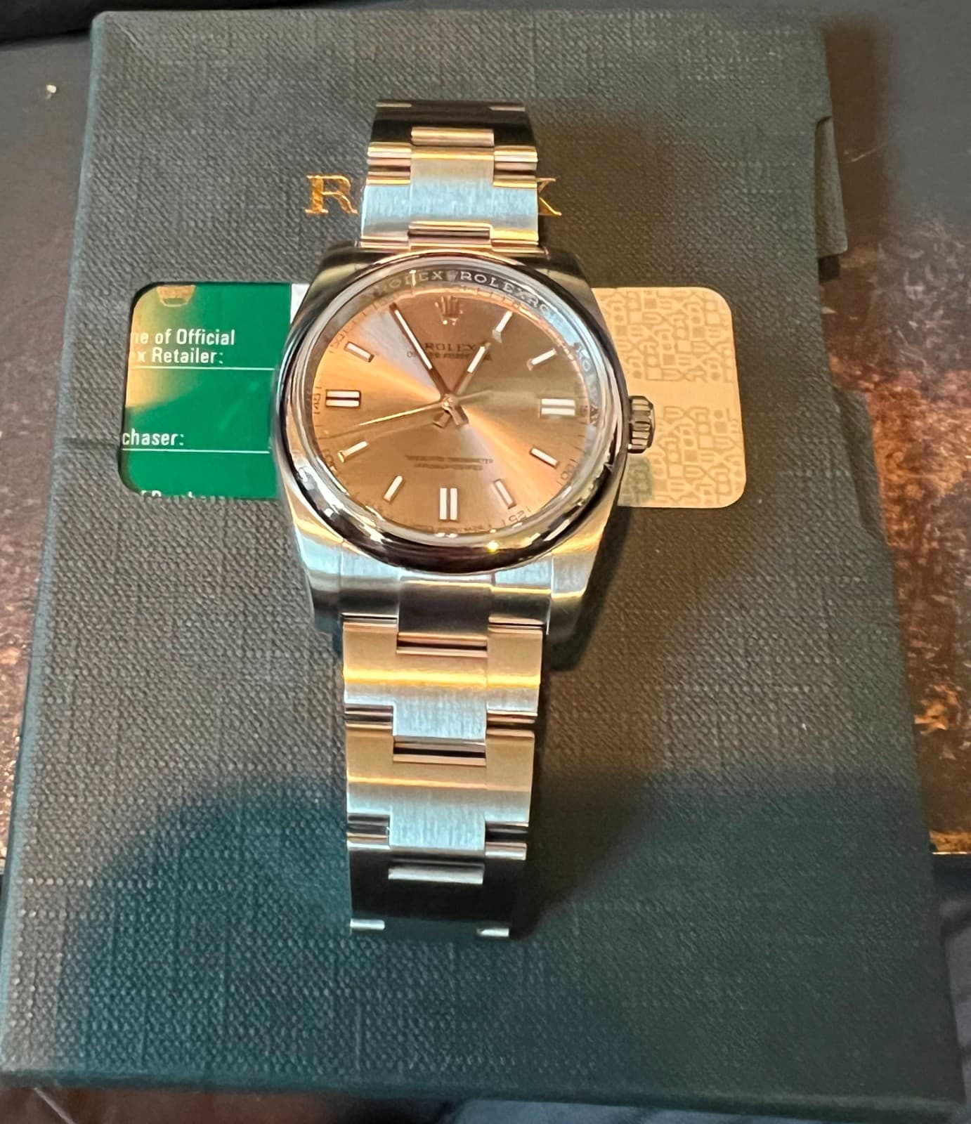 ROLEX 36MM Stainless Steel  OYSTER PERPETUAL 116000 Steel Dial 2016