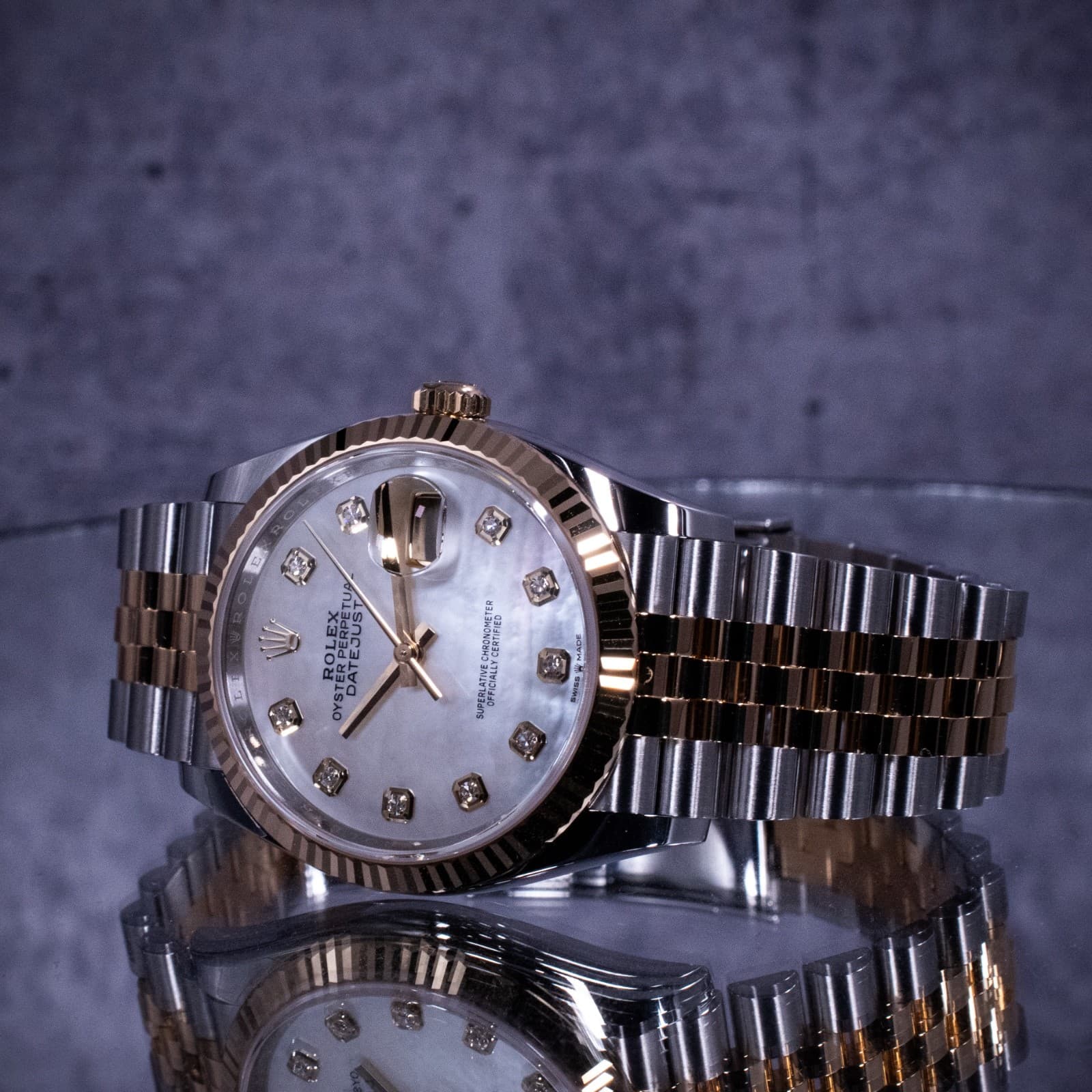 Rolex Datejust 36 Mother of Pearl Diamond Dial 36mm, Ref. 126233 w/ B&P