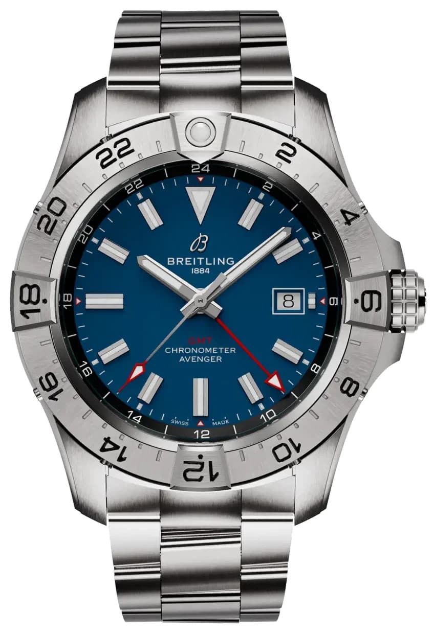 2026 Breitling Avenger A32320101C1A1 Steel Bezel GMT Blue Dial 44mm Men's Watch