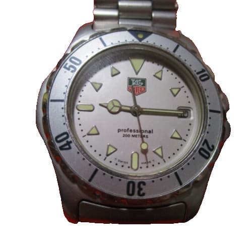 [N MINT] Tag Heuer 2000 Professional 972.006-2 Silver Dial 37mm Men's Qz Watch