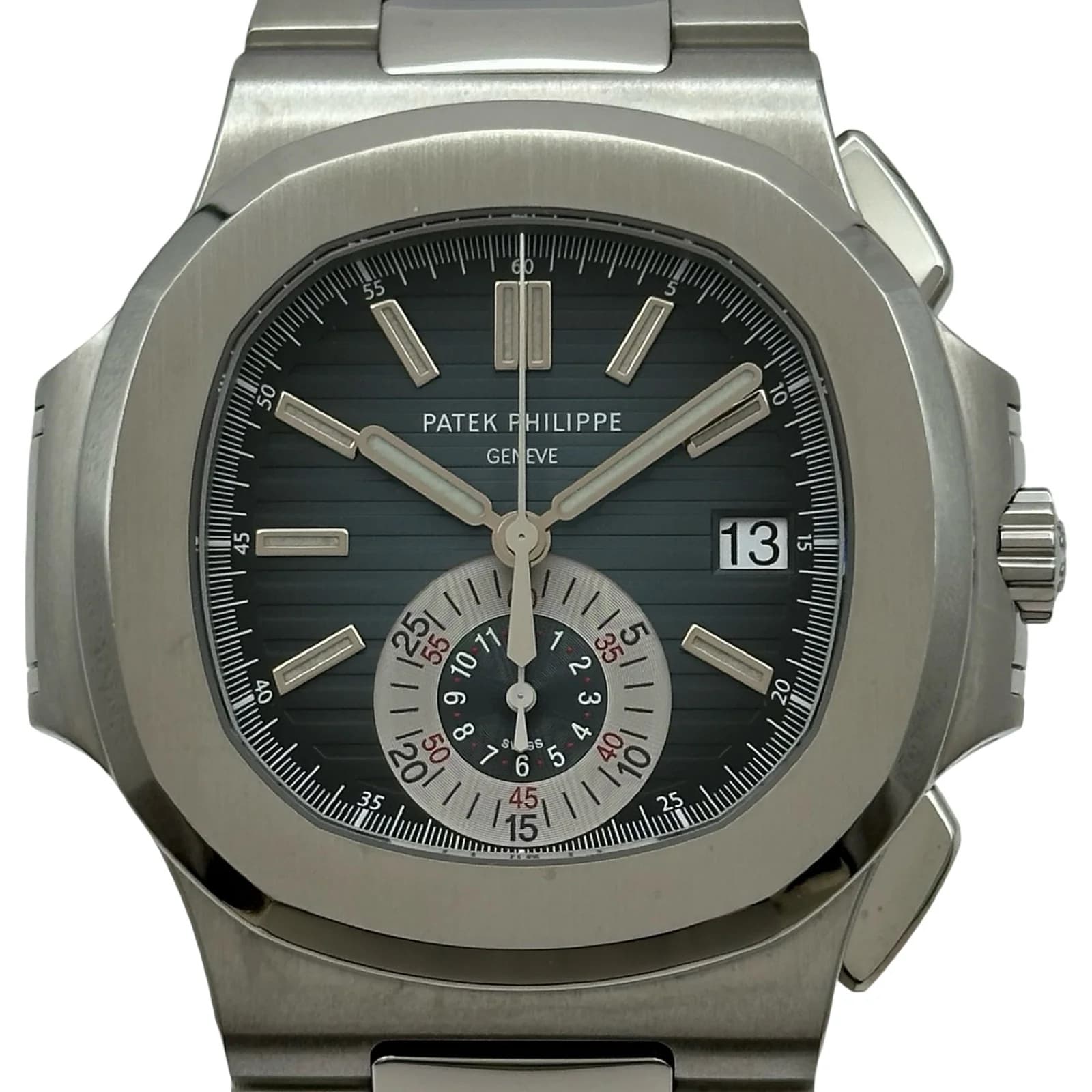 Patek Philippe Nautilus Chronograph 5980 1a-001 Blue SS Automatic Mens Used