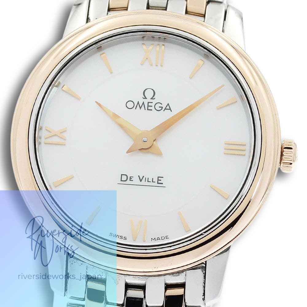Omega 424.20.27.60.05.002 De Ville Prestige Quartz Ladies Box With Warranty